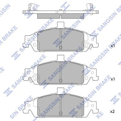 SP1269 Sangsin Front disc brake pads, set