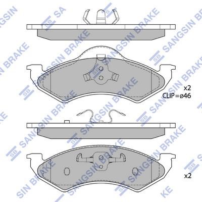 SP1310 Sangsin Front disc brake pads, set