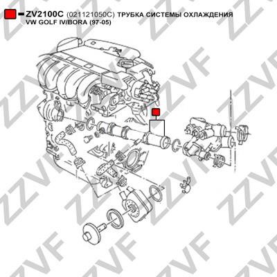 Coolant Tube ZZVF ZV2100C