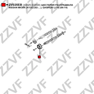 ZZVF ZV025EB Camshaft Drive Gear ZV025EB