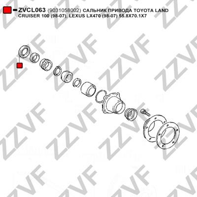 Seal, drive shaft ZZVF ZVCL063
