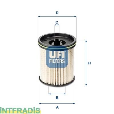 Intfradis 101058 Fuel filter 101058