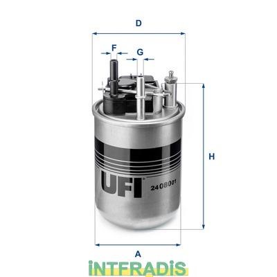 Intfradis 101177 Housing, fuel filter 101177