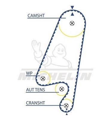 Michelin Engine Parts SMATB0029 Timing belt SMATB0029