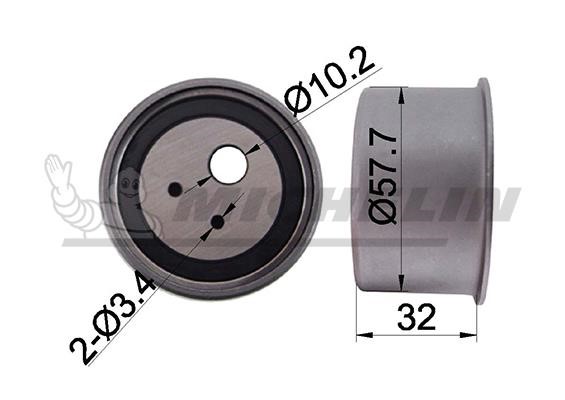 Michelin Engine Parts SMAMP13025 Tensioner pulley, timing belt SMAMP13025