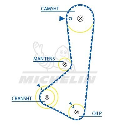 Michelin Engine Parts SMATB0168 Timing belt SMATB0168