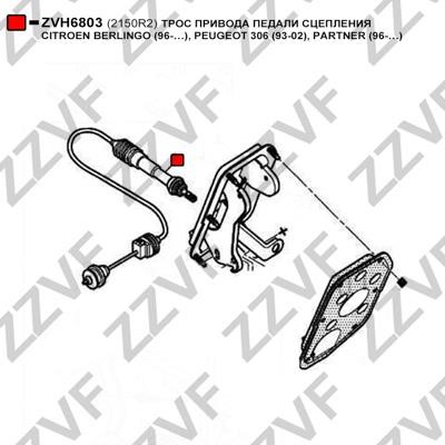 Cable Pull, clutch control ZZVF ZVH6803