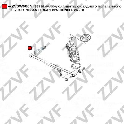 Silent block rear wishbone ZZVF ZV0W000N