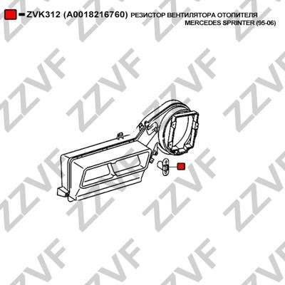 Resistor, interior blower ZZVF ZVK312