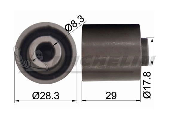 Michelin Engine Parts SMAMP02330 Tensioner pulley, timing belt SMAMP02330