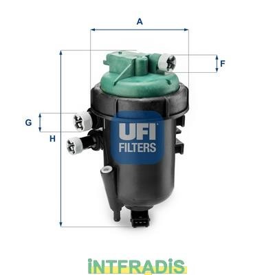 Intfradis 101069 Housing, fuel filter 101069