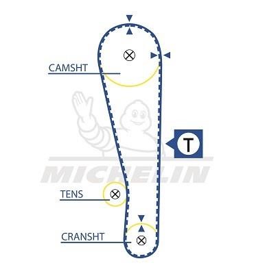 Michelin Engine Parts SMATB0268 Timing belt SMATB0268