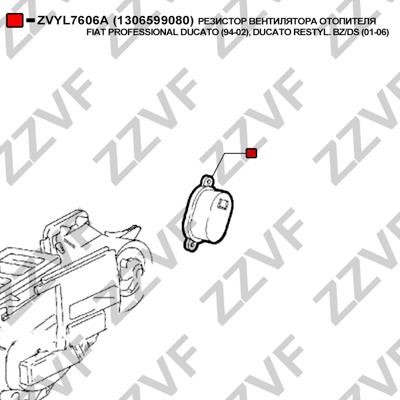 Resistor, interior blower ZZVF ZVYL7606A