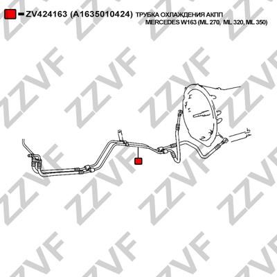 Oil Cooler Line, automatic transmission ZZVF ZV424163
