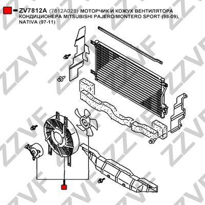 Fan, radiator ZZVF ZV7812A