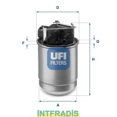 Intfradis 101165 Housing, fuel filter 101165