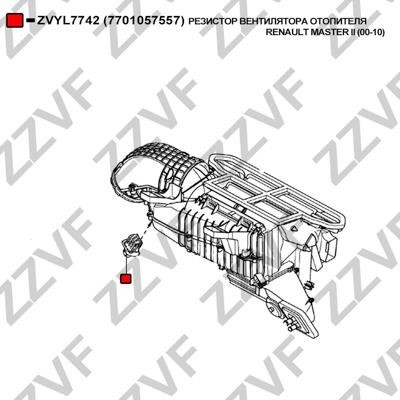 Resistor, interior blower ZZVF ZVYL7742