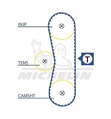 Michelin Engine Parts SMATB0018 Timing belt SMATB0018