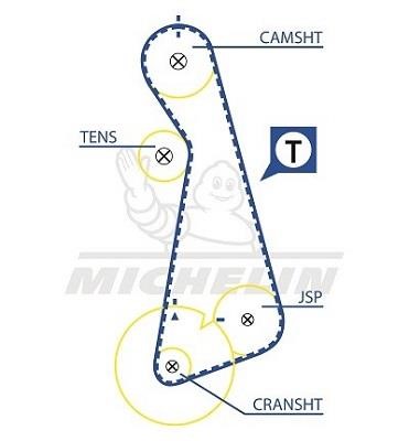 Michelin Engine Parts SMATB0044 Timing belt SMATB0044