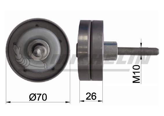 Michelin Engine Parts SMAMP02411 Bypass roller SMAMP02411