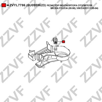 Resistor, interior blower ZZVF ZVYL7786