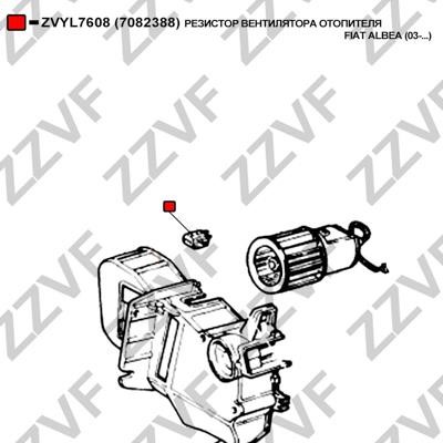 Resistor, interior blower ZZVF ZVYL7608