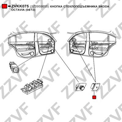 Power window button ZZVF ZVKK075