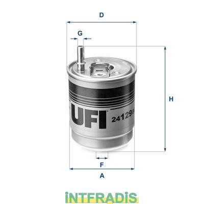 Intfradis 101193 Housing, fuel filter 101193