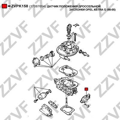 Throttle position sensor ZZVF ZVPK158