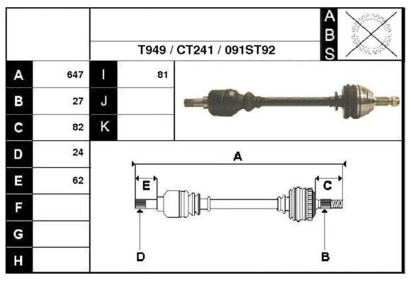 Technik'a 18091 Drive shaft 18091