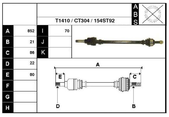 Technik'a 18154 Drive shaft 18154