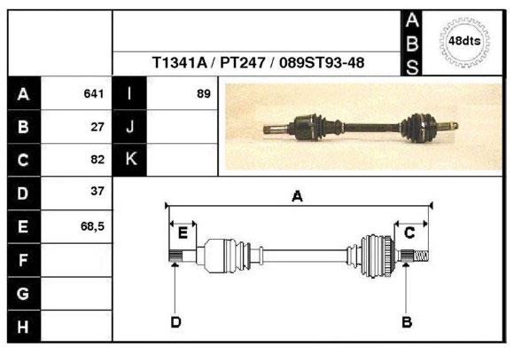 Technik'a 28089A Drive shaft 28089A