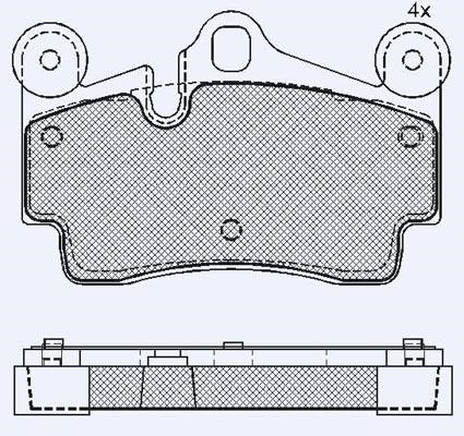 Technik'a 02253B Brake Pad Set, disc brake 02253B