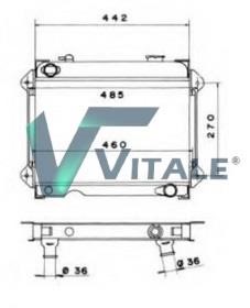 Vitale RE500834 Radiator, engine cooling RE500834