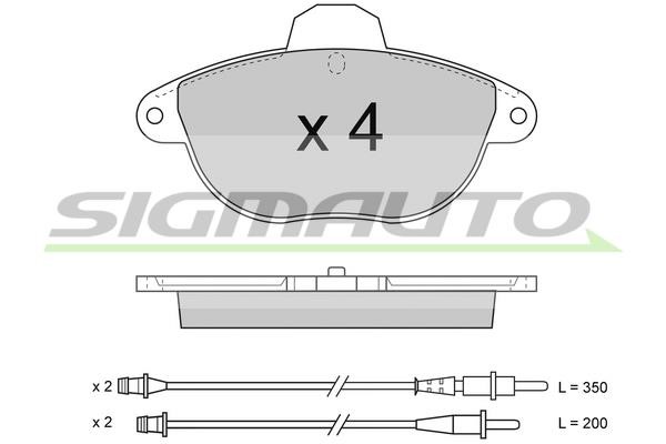 Sigmauto SPA737 Brake Pad Set, disc brake SPA737