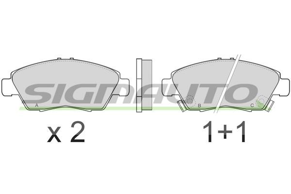 Sigmauto SPA546 Brake Pad Set, disc brake SPA546