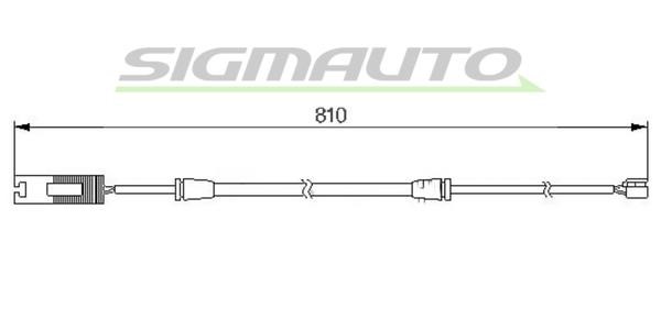 Sigmauto WI0529 Warning contact, brake pad wear WI0529