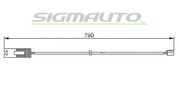 Sigmauto WI0514 Warning contact, brake pad wear WI0514