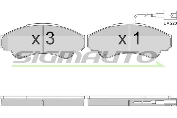 Sigmauto SPA998TR Brake Pad Set, disc brake SPA998TR