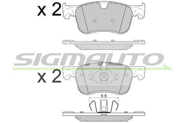 Sigmauto SPB597 Brake Pad Set, disc brake SPB597