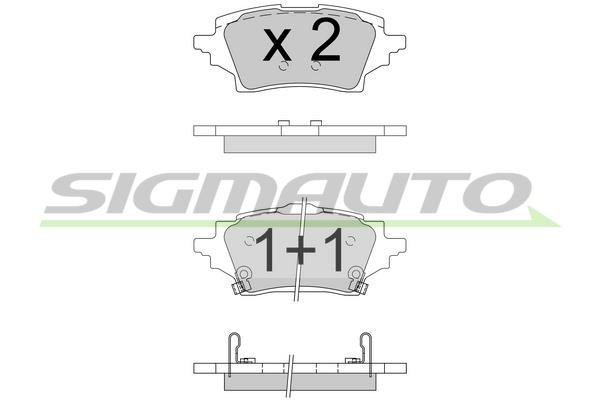 Sigmauto SPB796 Brake Pad Set, disc brake SPB796