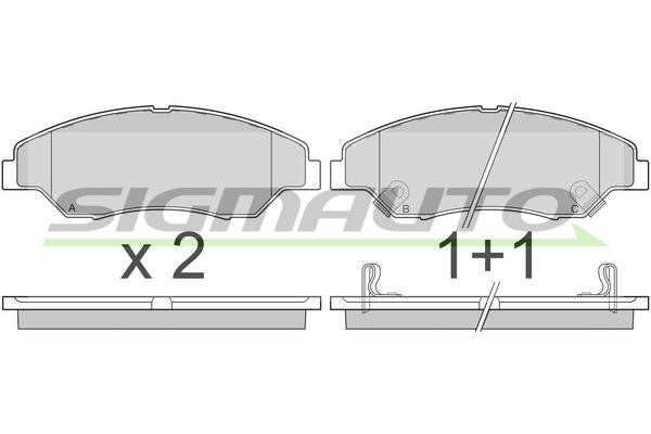 Sigmauto SPA911 Brake Pad Set, disc brake SPA911