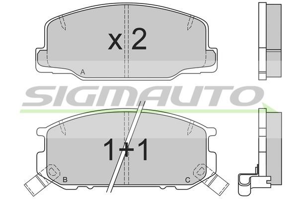 Sigmauto SPA537 Brake Pad Set, disc brake SPA537