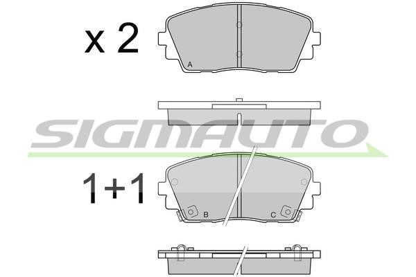 Sigmauto SPB532 Brake Pad Set, disc brake SPB532