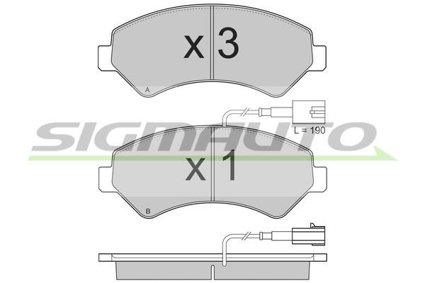 Sigmauto SPB323 Brake Pad Set, disc brake SPB323