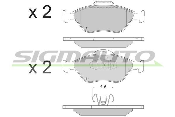 Sigmauto SPA872 Brake Pad Set, disc brake SPA872