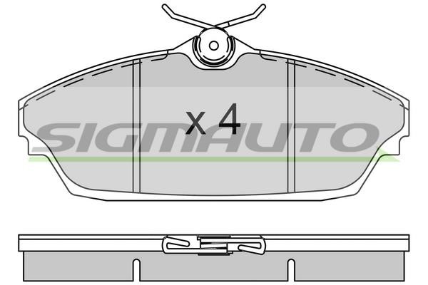 Sigmauto SPB505 Brake Pad Set, disc brake SPB505