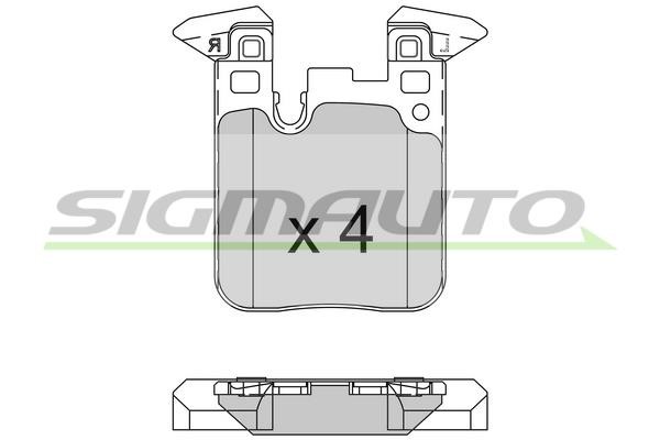 Sigmauto SPB521 Brake Pad Set, disc brake SPB521