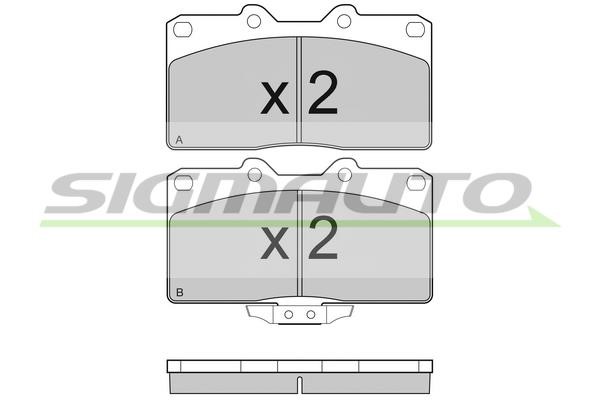 Sigmauto SPB128 Brake Pad Set, disc brake SPB128
