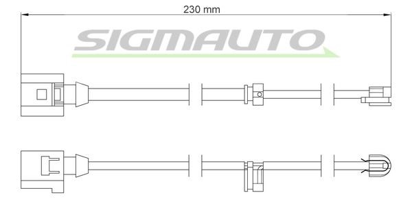 Sigmauto WI0709 Warning contact, brake pad wear WI0709